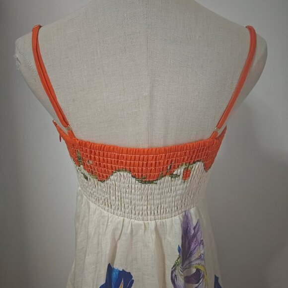 Alemais Erames floral pattern square-necked linen halter dress - Picture 7 of 12